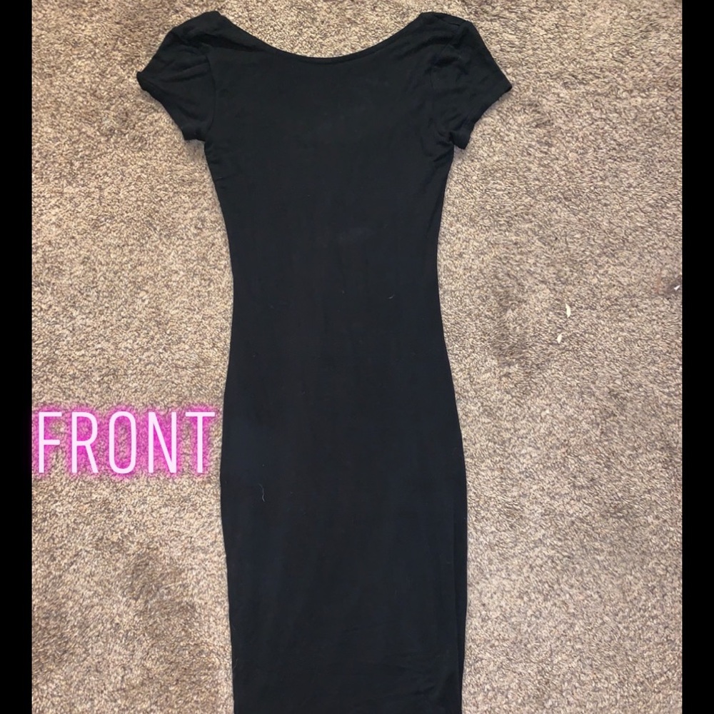 WET SEAL BLACK MIDI DRESS